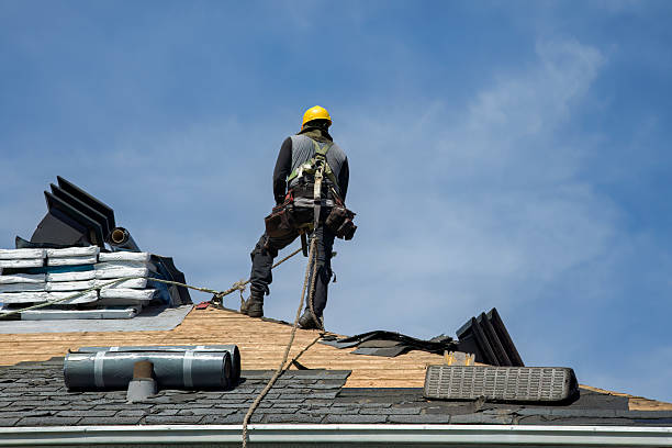 Professional Gutter Installation technician working in Homer, GA